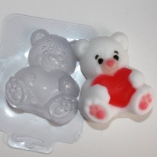 Пластиковая форма "Мишка с сердцем"