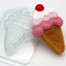 Пластиковая форма "Мороженное/Рожок с ягодкой"